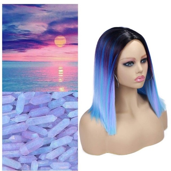 Short Bob Wig Rainbow Colorful Wigs